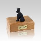 Poodle Black Sport Cut Small Dog Urn