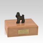 Poodle Black Standing Medium Dog Urn