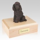 Poodle Bronze Sitting Dog Urns