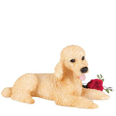 Gold Poodle Dog Urn