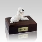 Poodle White Large Dog Urn