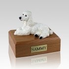 Poodle White Laying Large Dog Urn