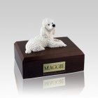 Poodle White Medium Dog Urn