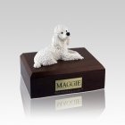 Poodle White Small Dog Urn