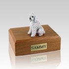 Poodle White Sport Cut Large Dog Urn