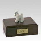 Poodle White Standing Large Dog Urn