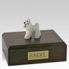 Poodle White Standing Dog Urns