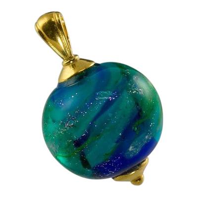 Poseidon Dichroic Cremation Ash Pendant