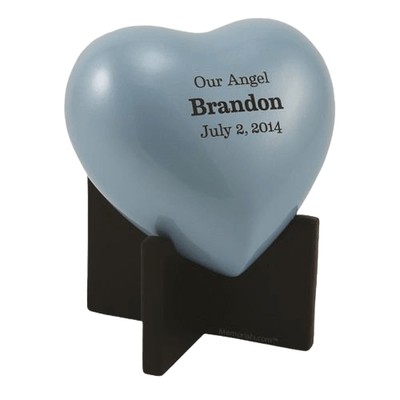 Powder Blue Keepsake Heart Urn