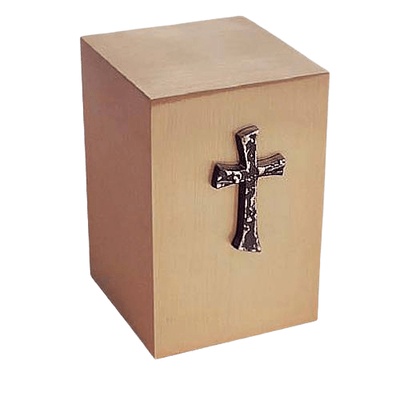 Praise Cross Bronze Cremation Urn