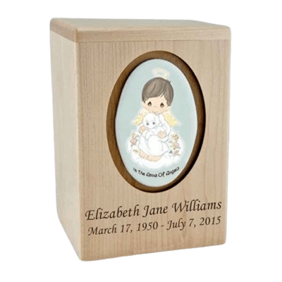 Precious Moments Brunette Boy Child Urn