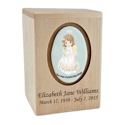 Precious Moments Brunette Girl Child Urns