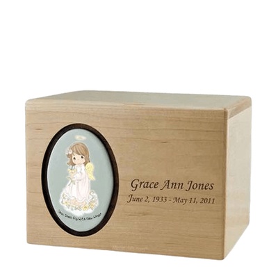 Precious Moments Brunette Girl Urn