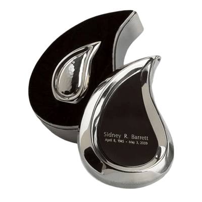 Preemie Teardrop Silver Cremation Urn