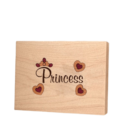 Princess Children Keepsake Wood Urn