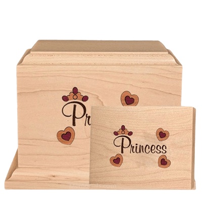 Princess Children Wood Cremation Urns 