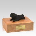 Pug Black Lounging Large Dog Urn