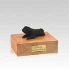 Pug Black Lounging Small Dog Urn