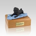 Pug Black with Blanket Medium Dog Urn