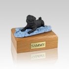 Pug Black with Blanket Small Dog Urn