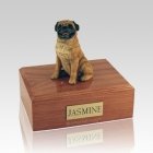 Pug Sitting Large Dog Urn