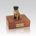 Pug Sitting Small Dog Urn