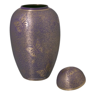 Purple Butterfly Cremation Urn