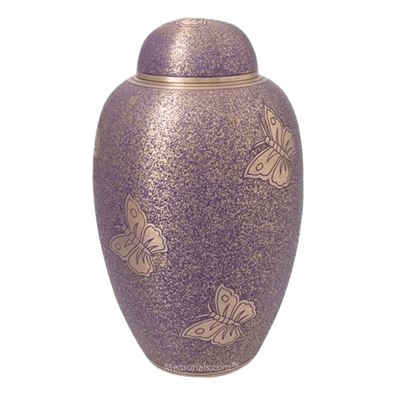 Purple Butterfly Cremation Urn