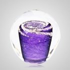 Purple Cremation Glass Weight