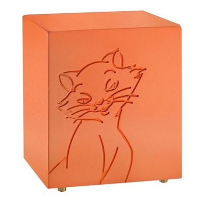 Purring Orange Cat Urn