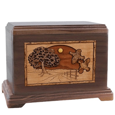 Quail Walnut Hampton Cremation Urn