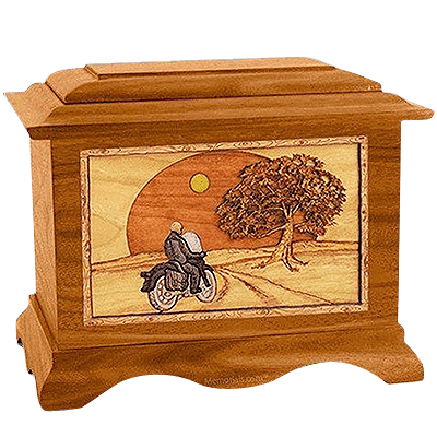 Riding Home Mahogany Cremation Urn for Two
