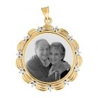 Radiant Yellow Gold Photo Pendant