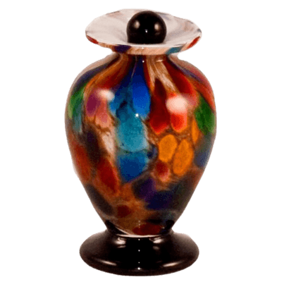 Rainbow Glass Keepsake Urn