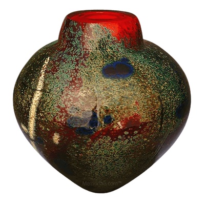 Raku Sun Glass Cremation Urn