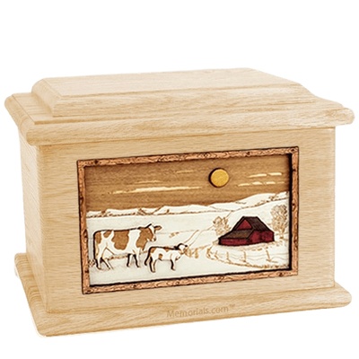 Ranch Maple Memory Chest Cremation Urn