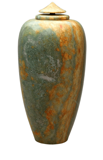 Reaching Green Alabaster Cremation Urn