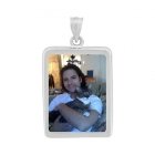 Rectangle Silver Photo Jewelry