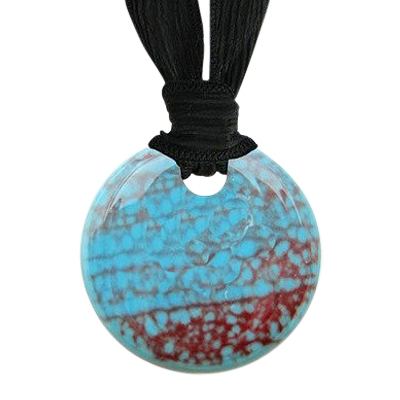 Red Blue Cremation Ashes Pendant
