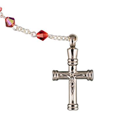 Red Crystal Cremation Rosary