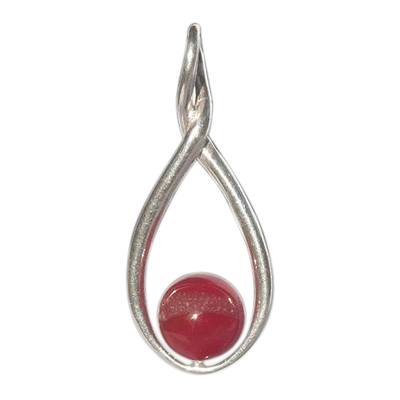 Red Infinity Cremation Ash Pendant