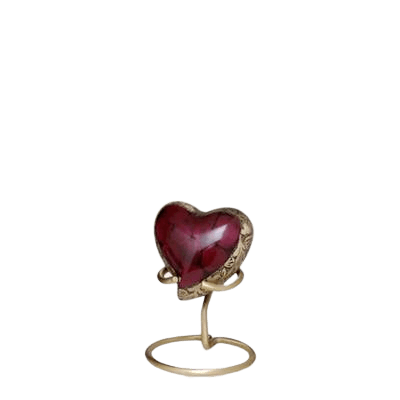 Red Tower Heart Keepsake Cremation Urn