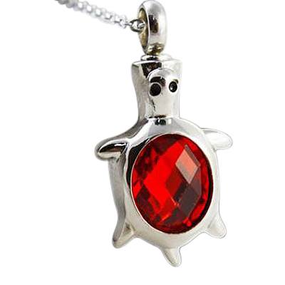 Red Turtle Cremation Jewelry