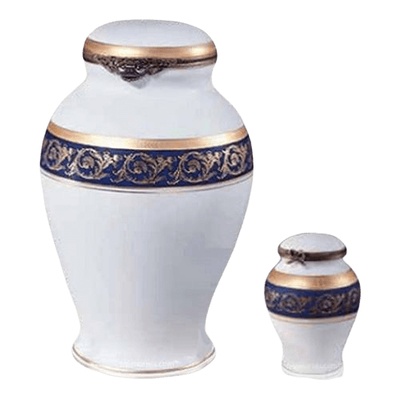 Regal Blue Porcelain Urns