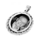 Regal Silver Photo Pendant