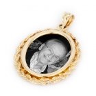 Regal Yellow Gold Photo Pendant