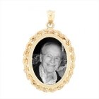 Regal Yellow Gold Photo Pendant