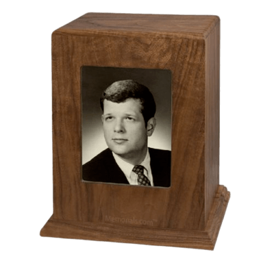 Reminisce Photo Wood Cremation Urn