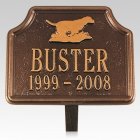 Retriever Pet Memorial Plaque