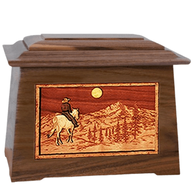 Riding Home Walnut Aristocrat Cremation Urn